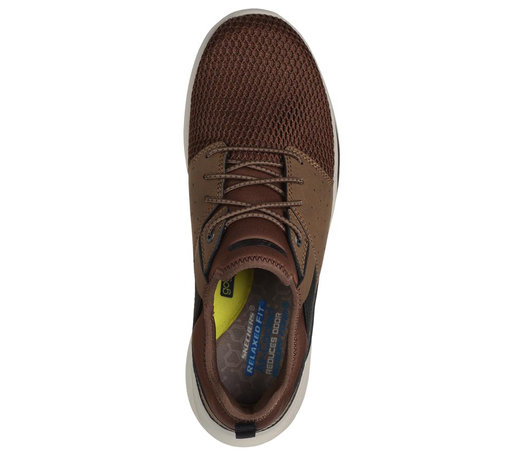 Men Skechers Relaxed Fit: Slade - Raymar Slip On Shoes Brown  USA |  7309-XICGP