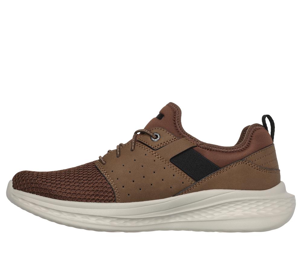 Men Skechers Relaxed Fit: Slade - Raymar Slip On Shoes Brown  USA |  7309-XICGP