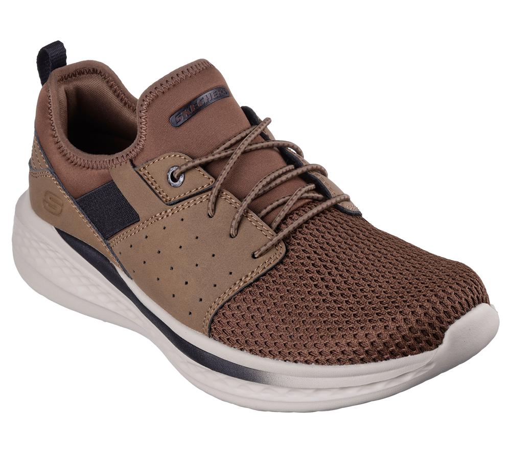 Men Skechers Relaxed Fit: Slade - Raymar Slip On Shoes Brown  USA |  7309-XICGP