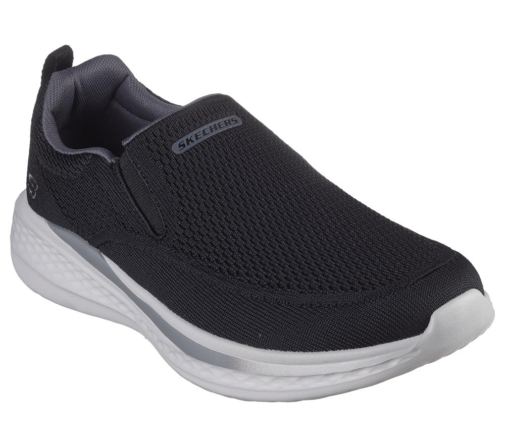 Men Skechers Relaxed Fit: Slade - Royce Slip On Shoes Black  USA |  9504-RSFEA