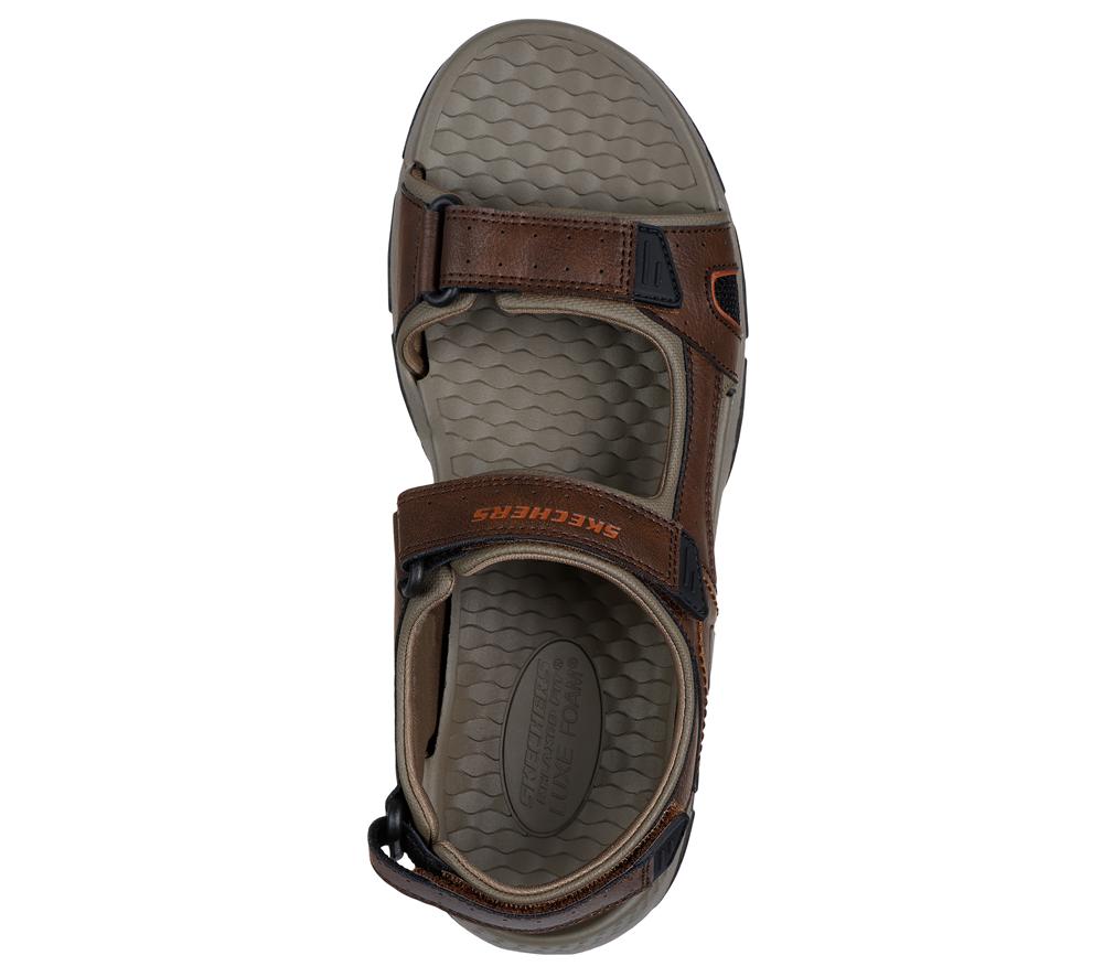 Men Skechers Relaxed Fit: Tresmen - Hirano Sandals Brown  USA |  1047-WDUCE