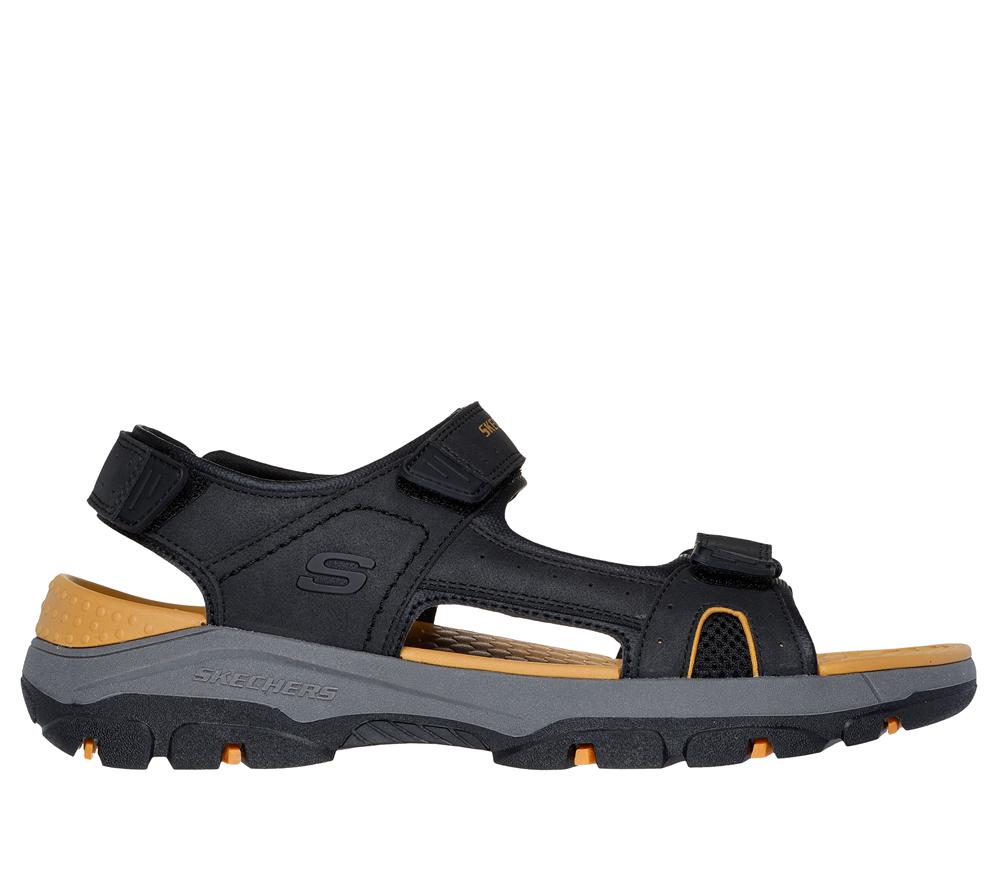 Men Skechers Relaxed Fit: Tresmen - Hirano Sandals Black  USA |  9241-QOMFG