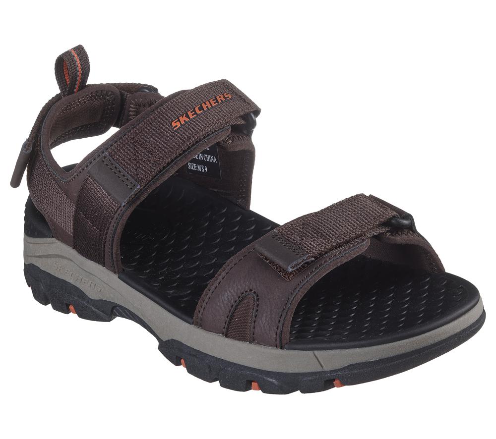 Men Skechers Relaxed Fit: Tresmen - Ryer Sandals Chocolate Brown  USA |  4801-ZVSLG