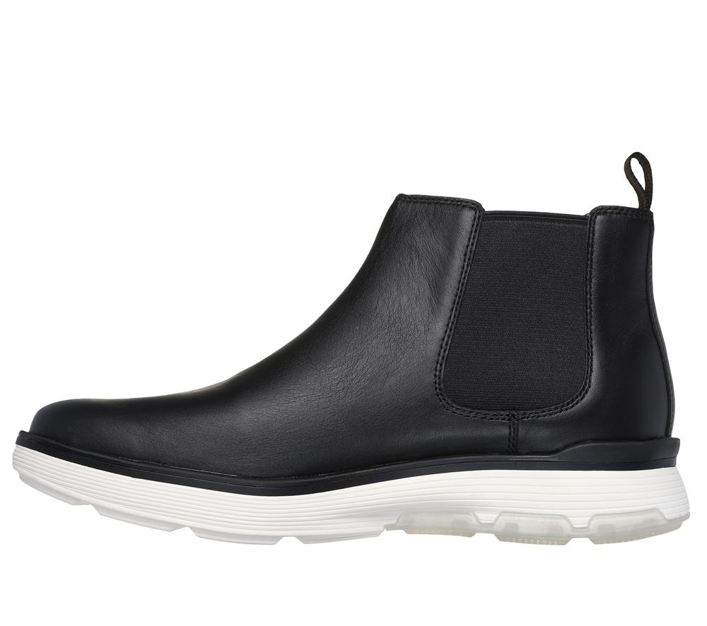 Men Skechers Rolling Stones Mark Nason: Casual Glide Cell Boots Black  USA |  3065-CUDVY