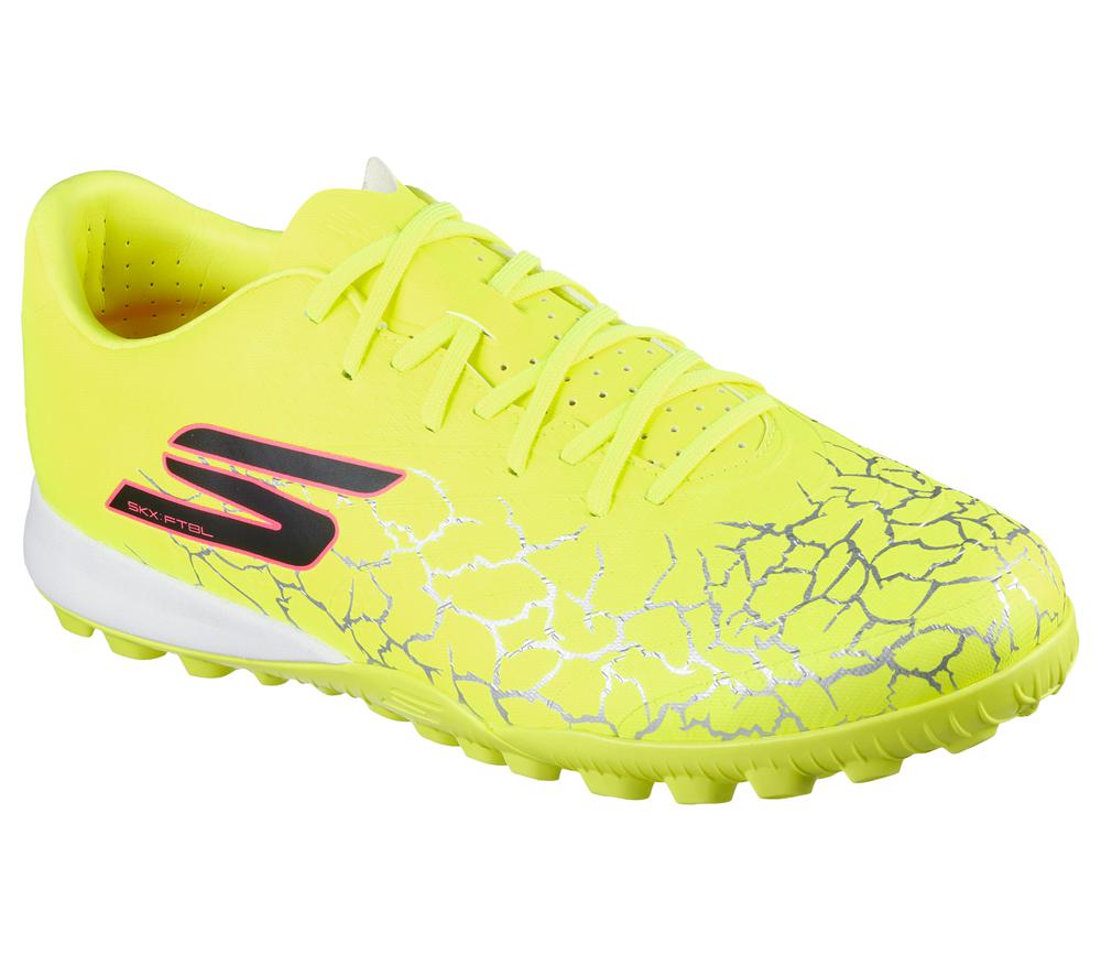 Men Skechers SKX_1.5 Academy TF Lace Up Yellow / Black  USA |  6150-EQMCR