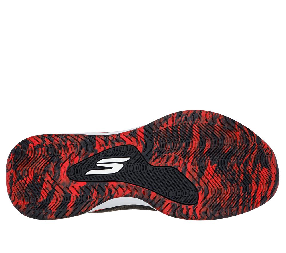 Men Skechers SKX LEAGUE Sneakers Black / Red  USA |  7648-DFPVM