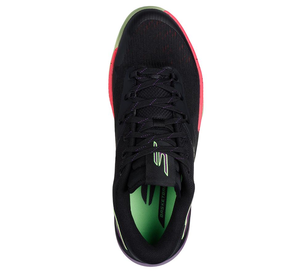 Men Skechers SKX NEXUS Sneakers Black / Purple / Pink  USA |  4063-QRCTM
