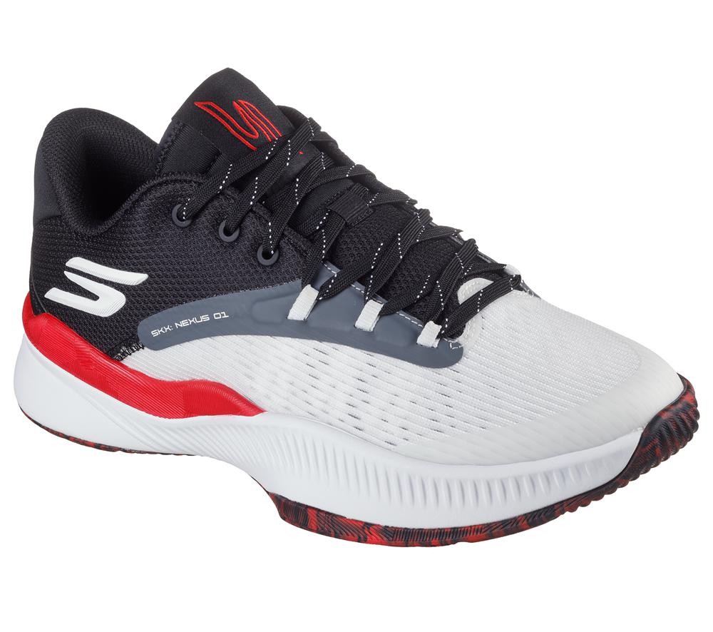 Men Skechers SKX NEXUS Sneakers White / Black / Red  USA |  8219-TRUKX