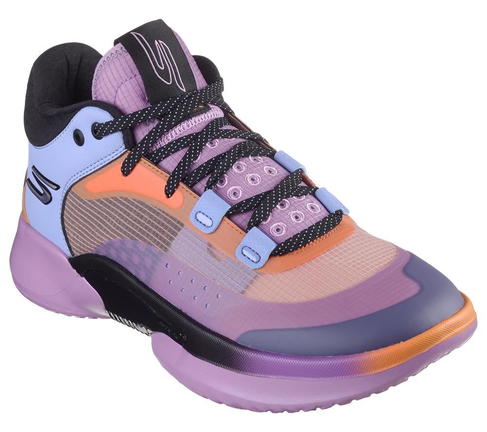 Men Skechers SKX RESAGRIP Lace Up Purple / Multi  USA |  8645-NRSFU