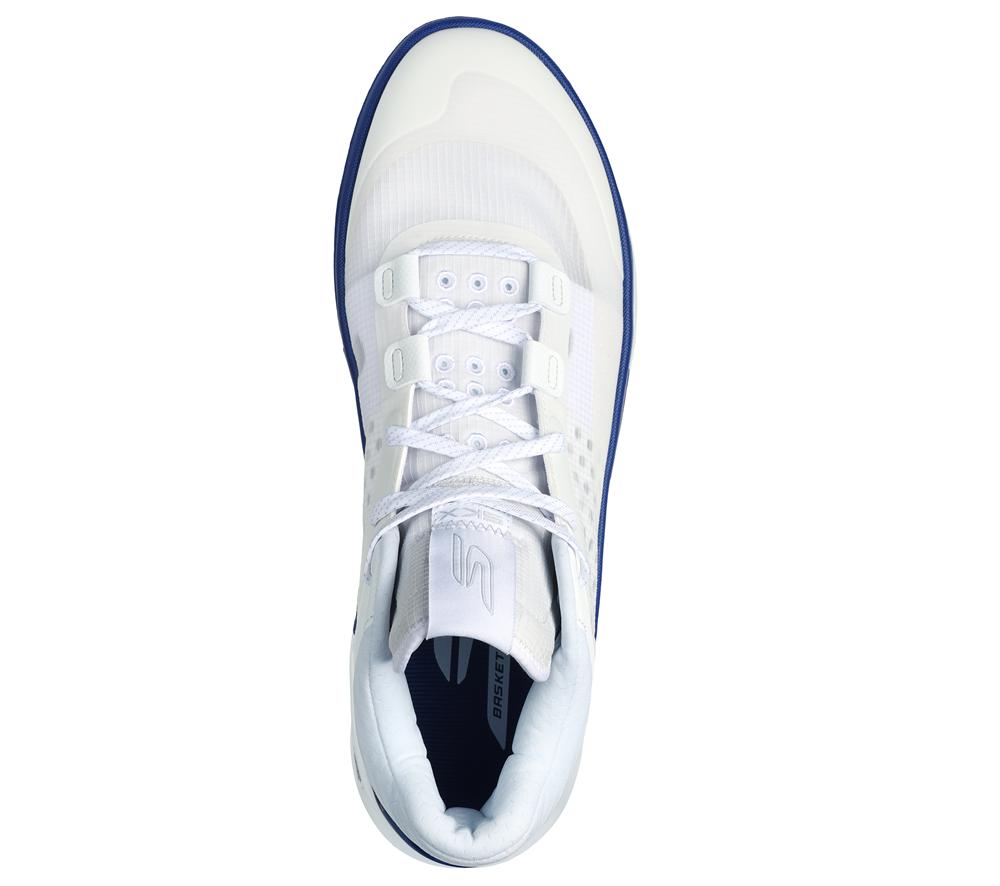 Men Skechers SKX RESAGRIP Sneakers White / Blue / Lime  USA |  6290-HMQGP