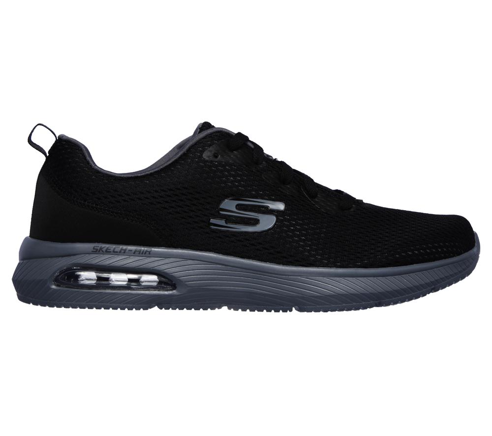 Men Skechers Skech-Air Dyna-Air Lace Up Black / Charcoal  USA |  8310-HLNIF