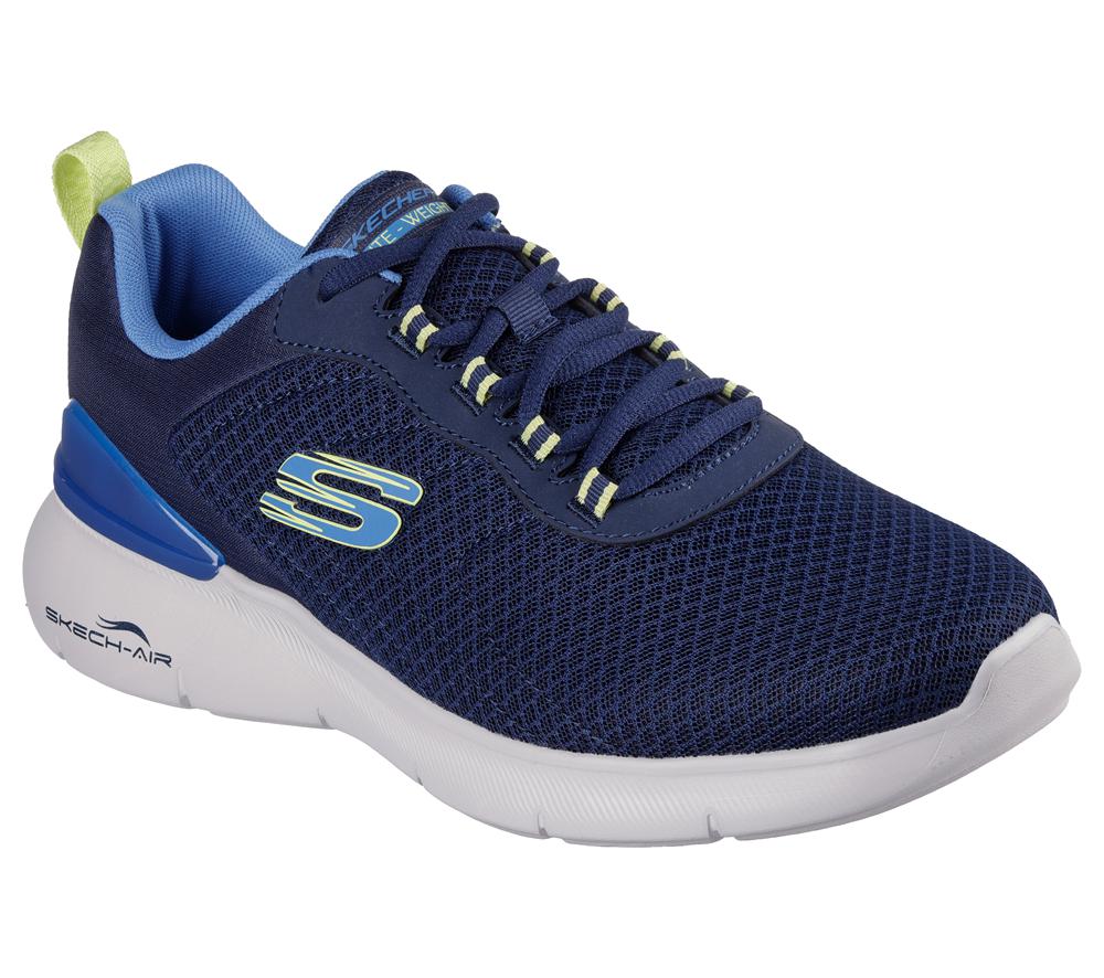 Men Skechers Skech-Air Dynamight 2.0 - Durron Sneakers Navy / Lime  USA |  2786-VPSMB
