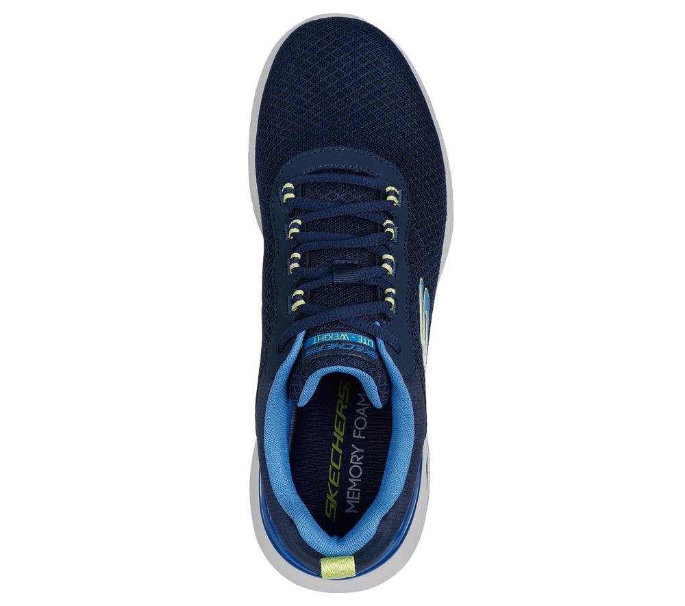 Men Skechers Skech-Air Dynamight 2.0 - Durron Lace Up Navy / Lime  USA |  0815-YWTAV
