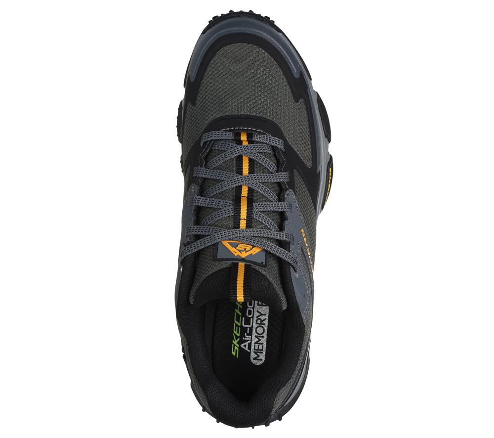 Men Skechers Skech-Air Envoy - Sleek Envoy Lace Up Green / Black  USA |  6402-EXAQH