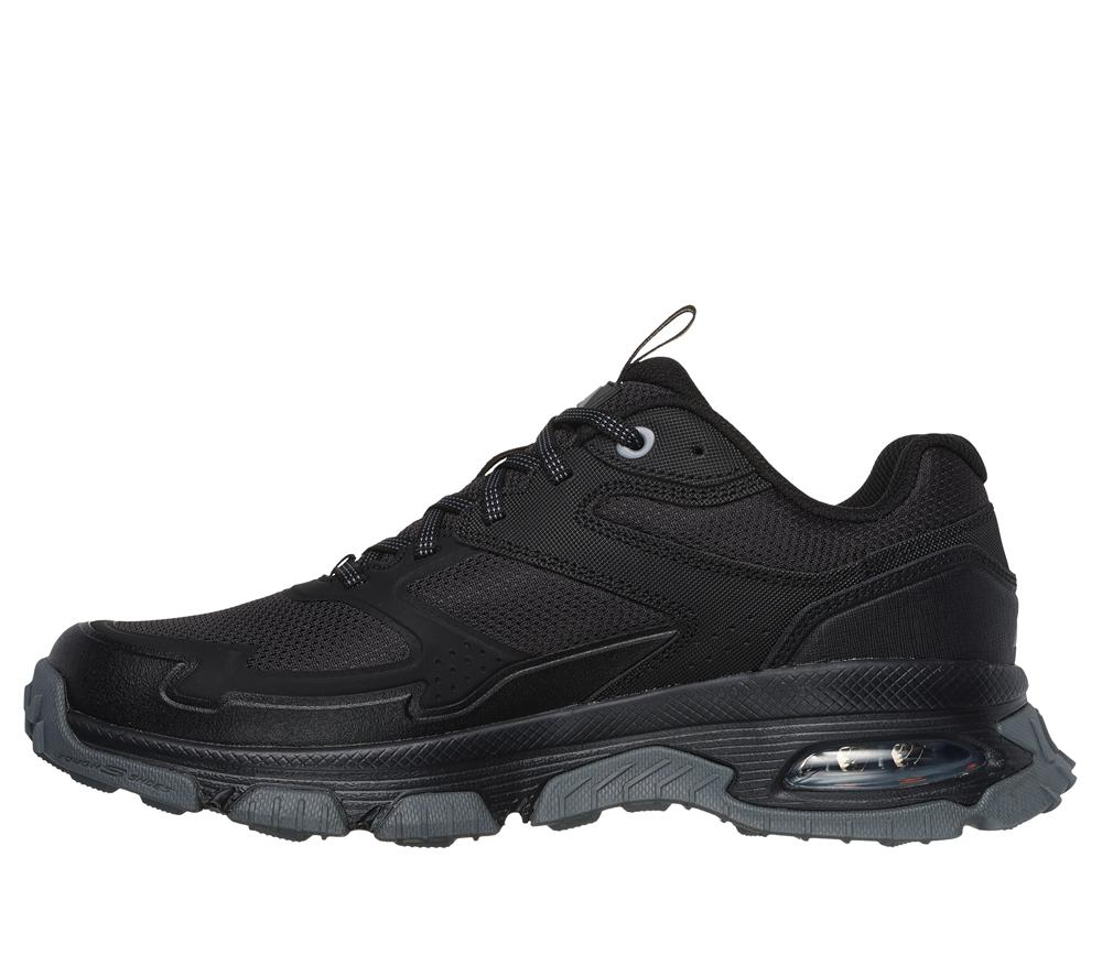 Men Skechers Skech-Air Envoy - Sleek Envoy Lace Up Black  USA |  0973-RNJFS