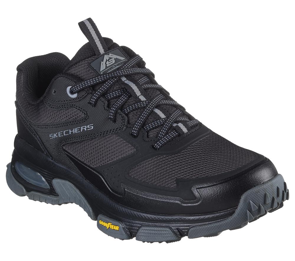 Men Skechers Skech-Air Envoy - Sleek Envoy Lace Up Black  USA |  0973-RNJFS