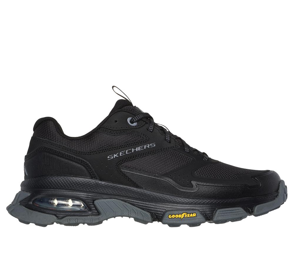 Men Skechers Skech-Air Envoy - Sleek Envoy Lace Up Black  USA |  0973-RNJFS