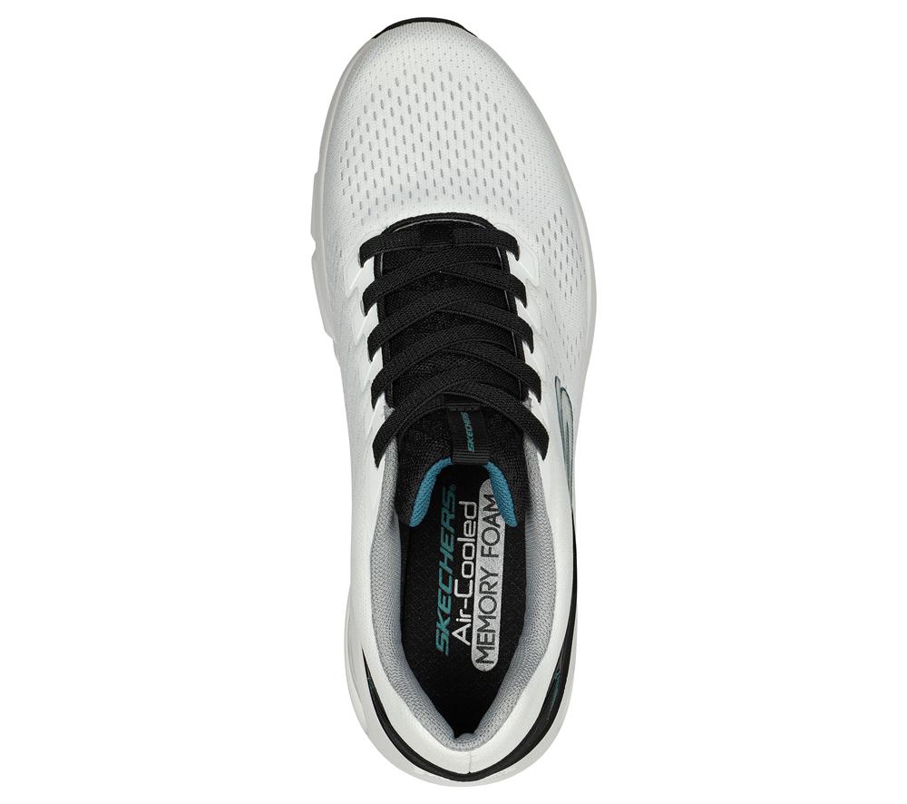 Men Skechers Skech-Air Ventura Slip On Shoes White / Black  USA |  3201-CUFDS