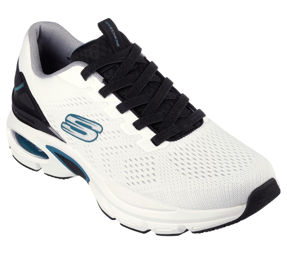 Men Skechers Skech-Air Ventura Slip On Shoes White / Black  USA |  3201-CUFDS