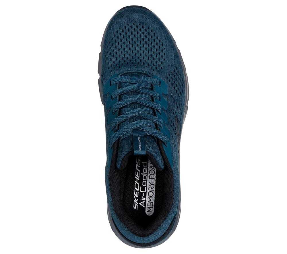 Men Skechers Skech-Air Ventura Slip On Shoes Teal / Black  USA |  5273-YOLTI