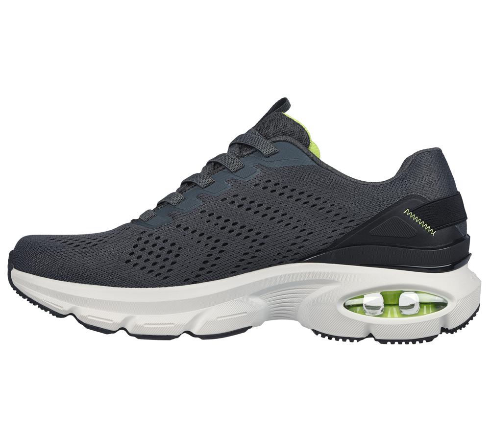 Men Skechers Skech-Air Ventura Sneakers Charcoal / Lime  USA |  3628-RVWZI