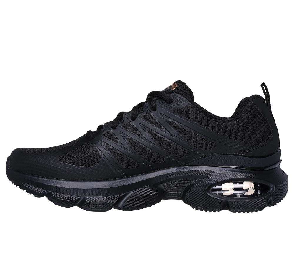 Men Skechers Skech-Air Ventura - Revell Lace Up Black  USA |  7541-ODBEQ
