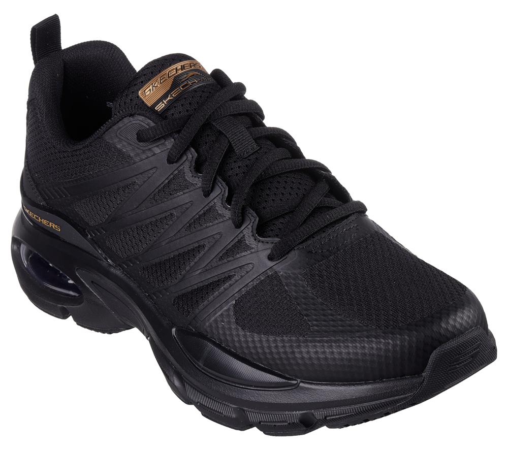 Men Skechers Skech-Air Ventura - Revell Lace Up Black  USA |  7541-ODBEQ