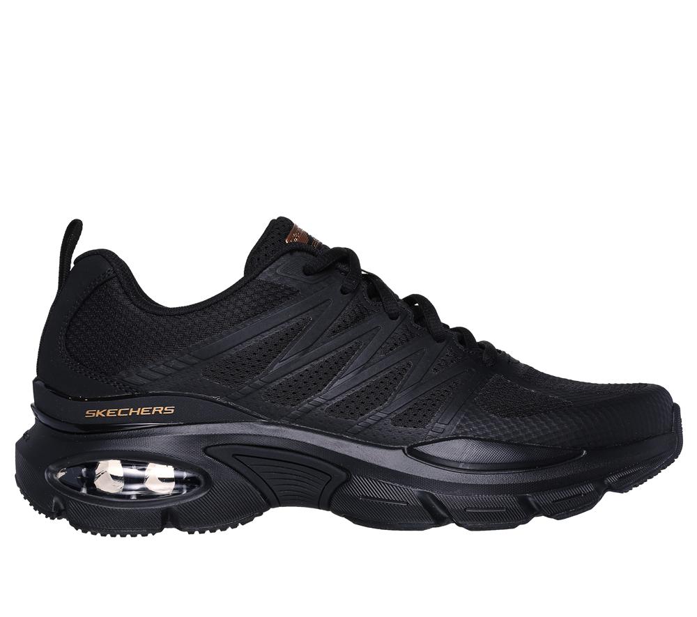 Men Skechers Skech-Air Ventura - Revell Lace Up Black  USA |  7541-ODBEQ