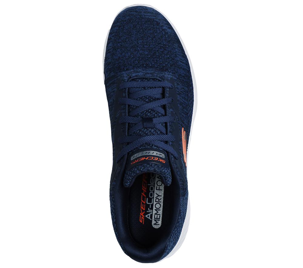 Men Skechers Skech-Lite Pro - Faregrove Lace Up Navy / Orange  USA |  3720-OSVRP