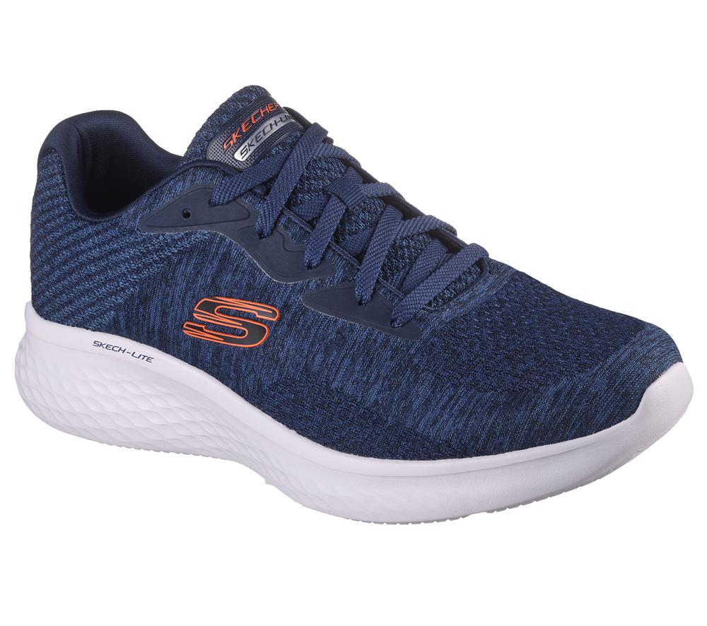 Men Skechers Skech-Lite Pro - Faregrove Lace Up Navy / Orange  USA |  3720-OSVRP