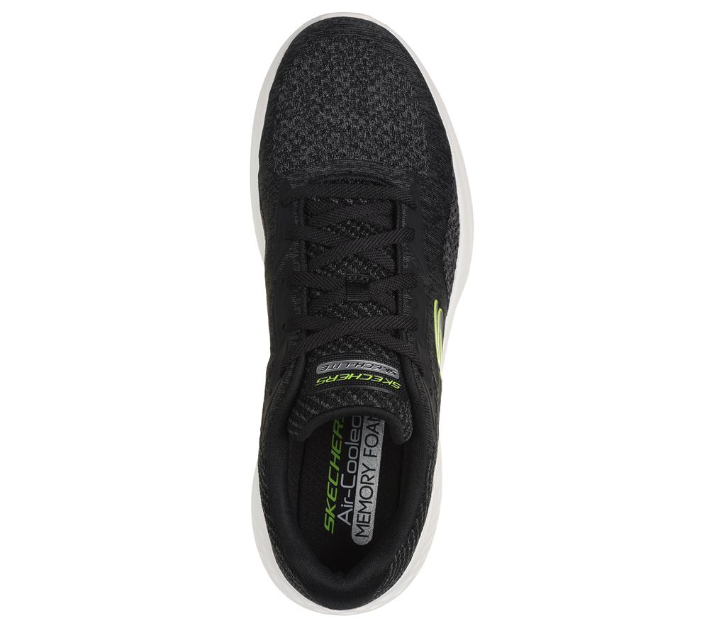 Men Skechers Skech-Lite Pro - Faregrove Sneakers Black / Lime  USA |  2134-EOXQJ