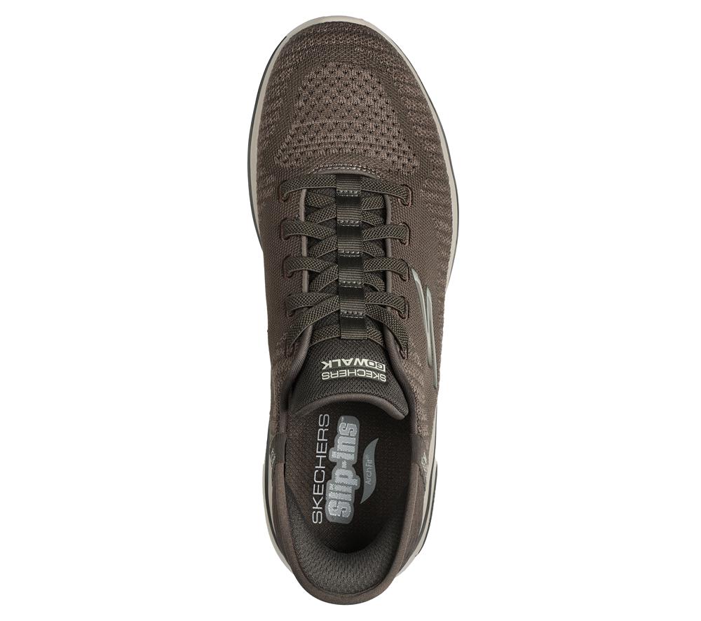 Men Skechers Slip-ins: Arch Fit 2.0 - Grand Select 2 Slip On Shoes Taupe Brown  USA |  2457-SNFAX