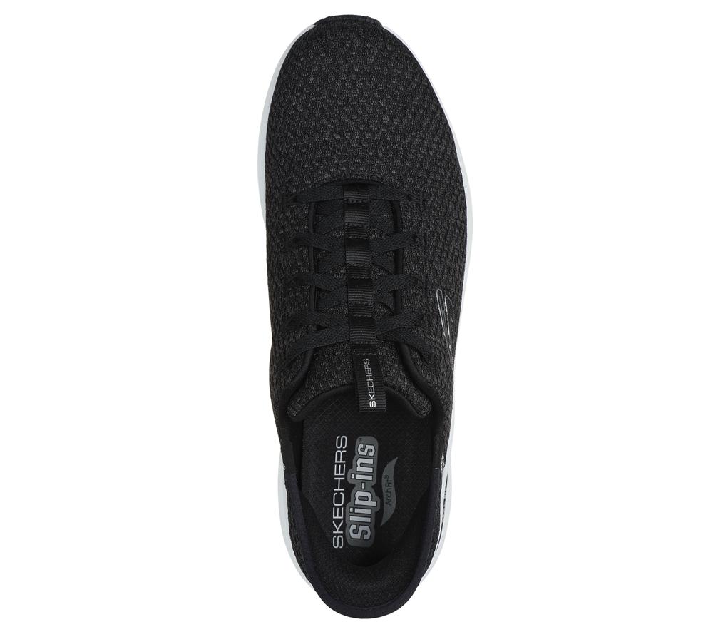 Men Skechers Slip-ins: Arch Fit 2.0 - Look Ahead Slip On Shoes Black / White  USA |  5729-ZGSOT