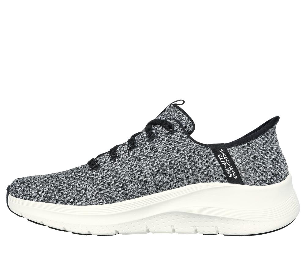 Men Skechers Slip-ins: Arch Fit 2.0 - Look Ahead Hands Free Slip Ins White / Black  USA |  6237-MVQKR