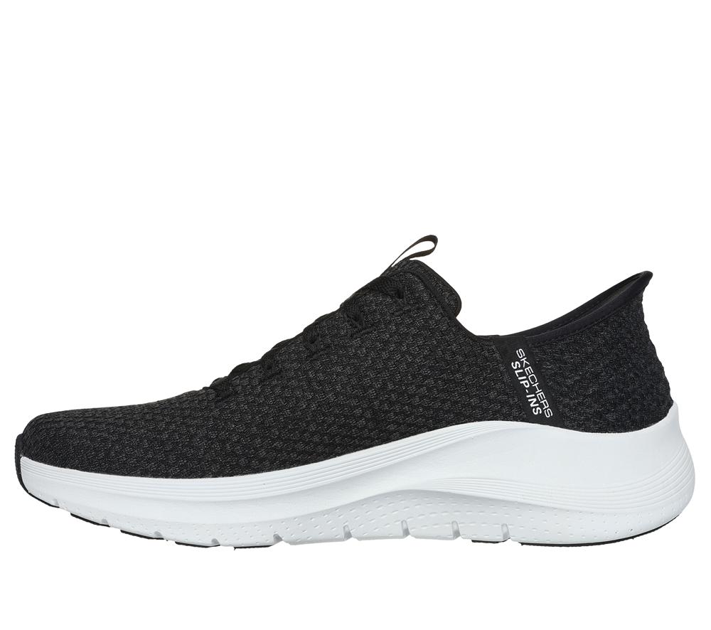 Men Skechers Slip-ins: Arch Fit 2.0 - Look Ahead Hands Free Slip Ins Black / White  USA |  8729-DEHYI