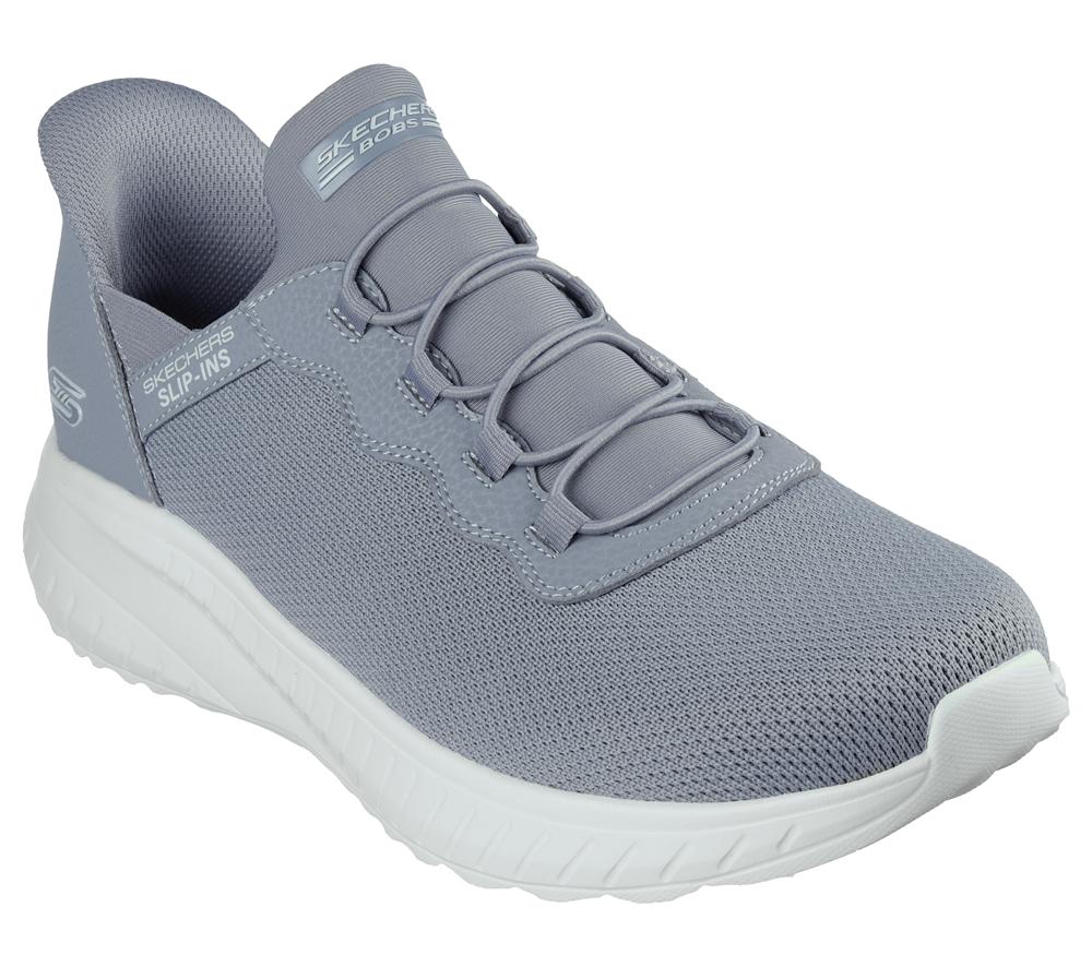 Men Skechers Slip-ins: BOBS Sport Squad Chaos Slip On Shoes Grey  USA |  7864-KBNIU