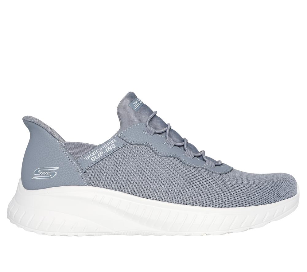 Men Skechers Slip-ins: BOBS Sport Squad Chaos Slip On Shoes Grey  USA |  7864-KBNIU