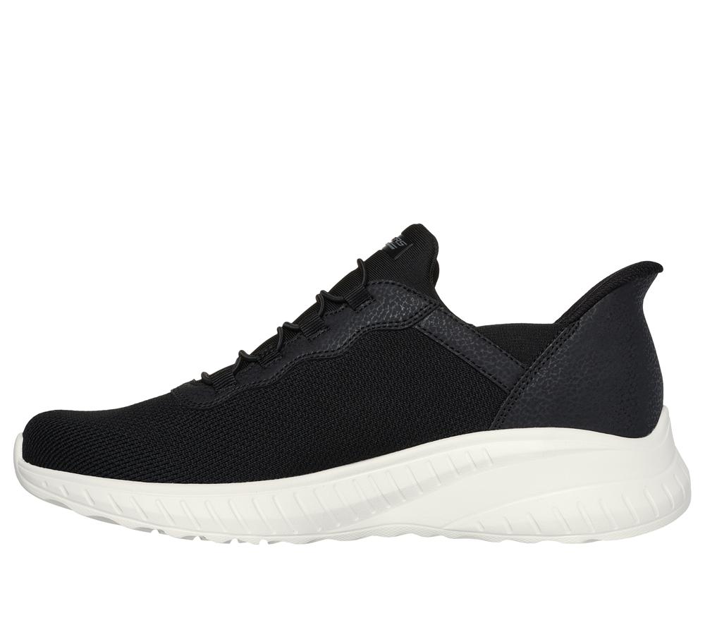 Men Skechers Slip-ins: BOBS Sport Squad Chaos Slip On Shoes Black  USA |  0347-WALJC