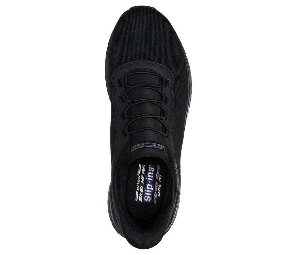 Men Skechers Slip-ins: BOBS Sport Squad Chaos Slip On Shoes Black  USA |  3708-EPCTB