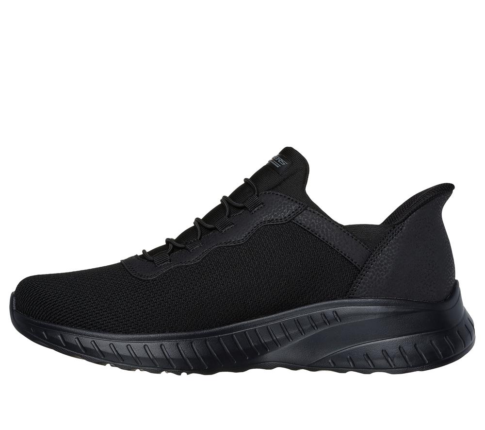 Men Skechers Slip-ins: BOBS Sport Squad Chaos Slip On Shoes Black  USA |  3708-EPCTB