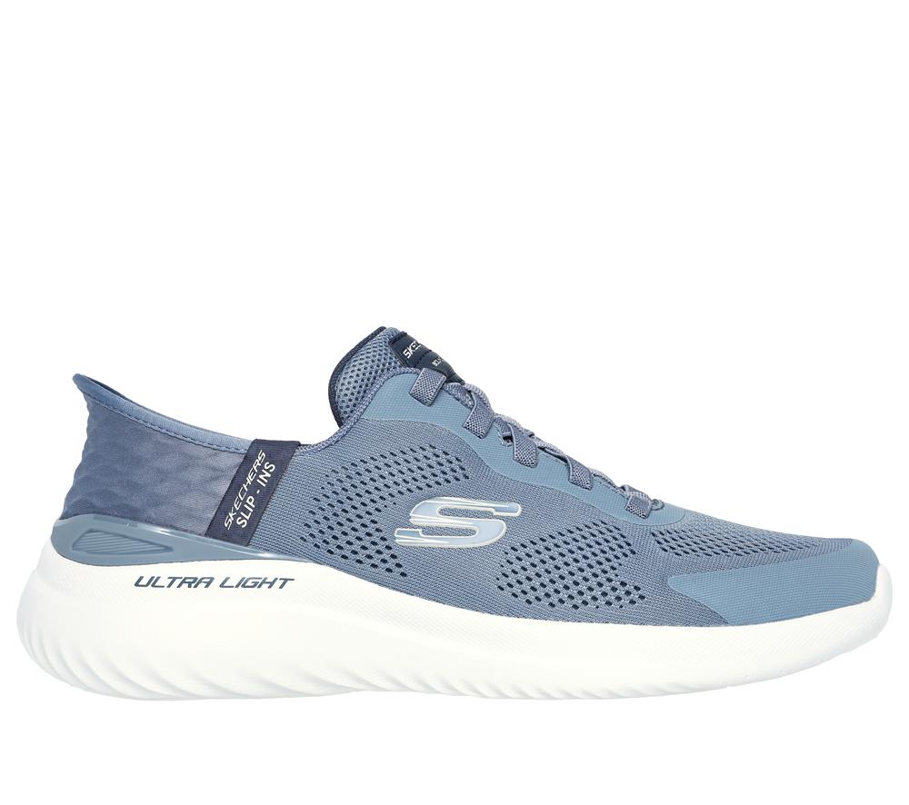 Men Skechers Slip-ins: Bounder 2.0 - Emerged Slip On Shoes Slate Light Navy Blue  USA |  2164-YZAWD
