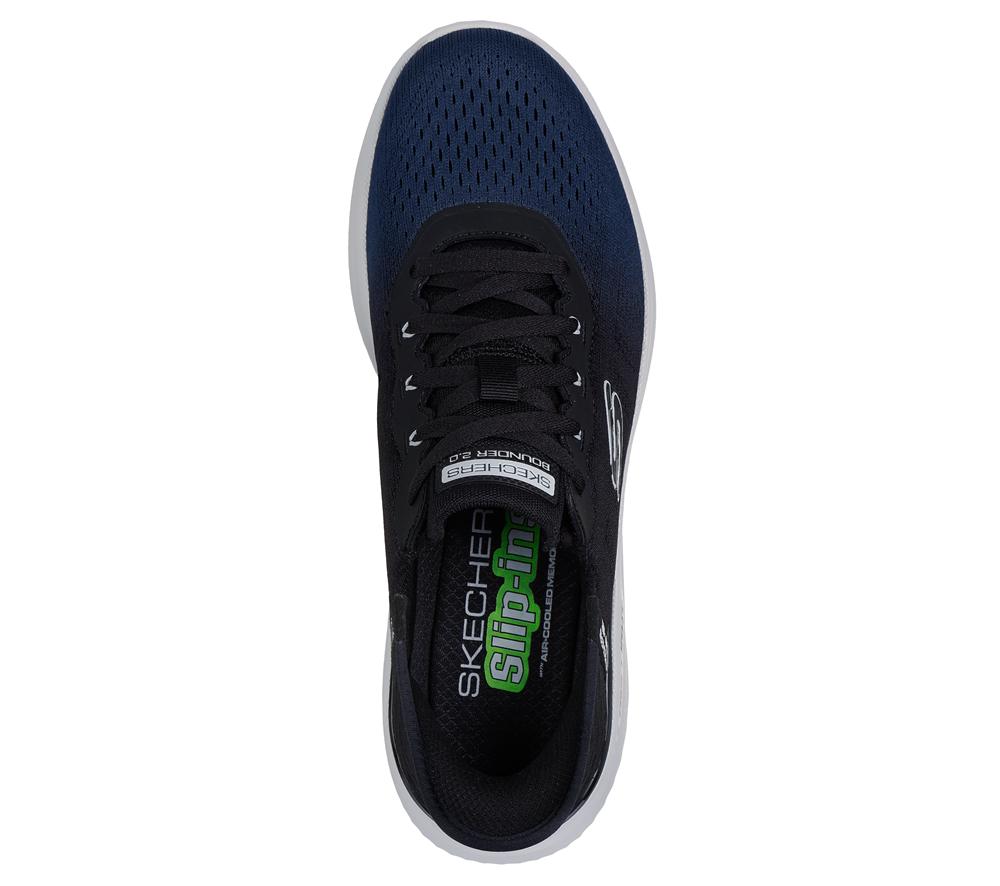 Men Skechers Slip-ins: Bounder 2.0 - Tellem Slip On Shoes Navy / Black  USA |  8670-APFOR