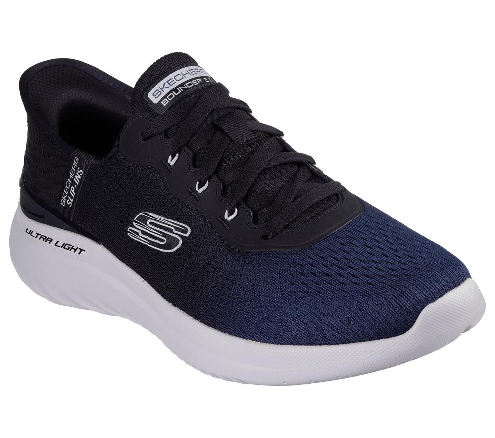 Men Skechers Slip-ins: Bounder 2.0 - Tellem Slip On Shoes Navy / Black  USA |  8670-APFOR