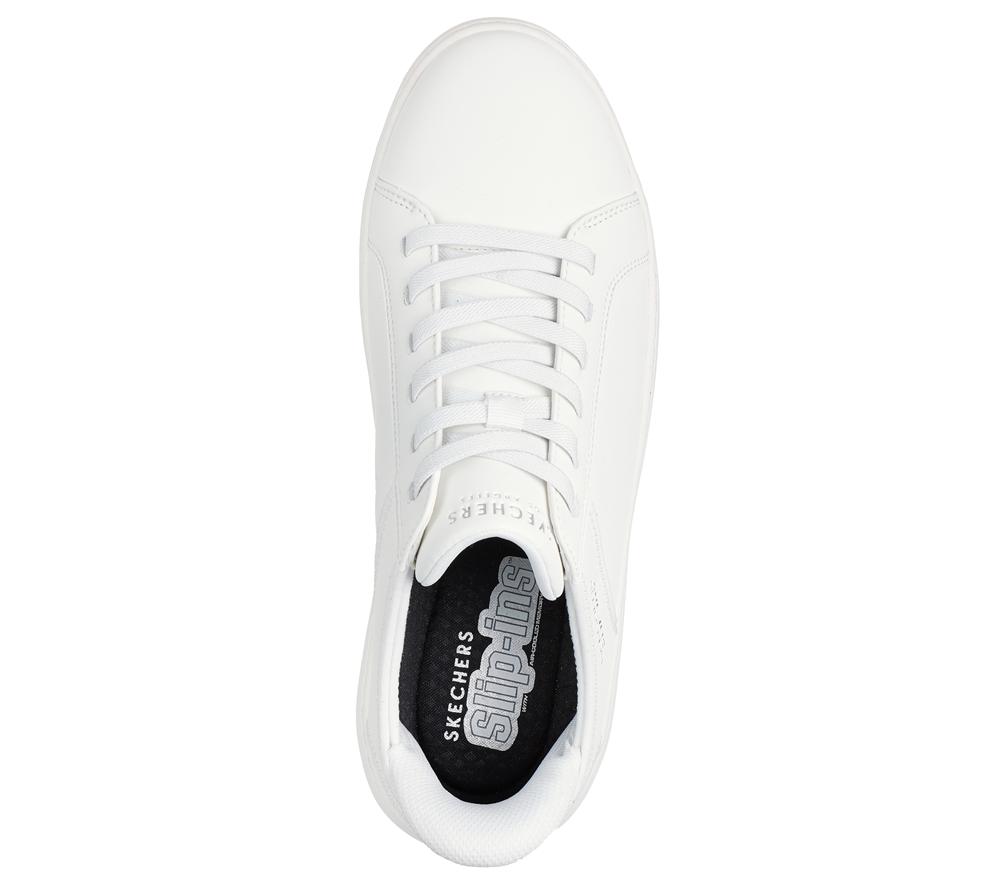 Men Skechers Slip-ins: Court Break - Double Vented Hands Free Slip Ins White  USA |  9068-POLDT