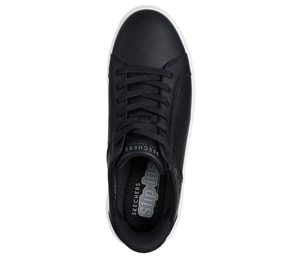 Men Skechers Slip-ins: Court Break - Double Vented Hands Free Slip Ins Black  USA |  9460-TSEBX