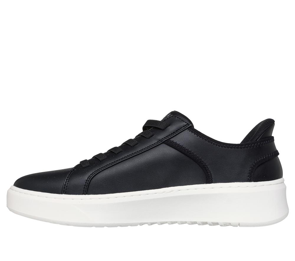 Men Skechers Slip-ins: Court Break - Double Vented Hands Free Slip Ins Black  USA |  9460-TSEBX