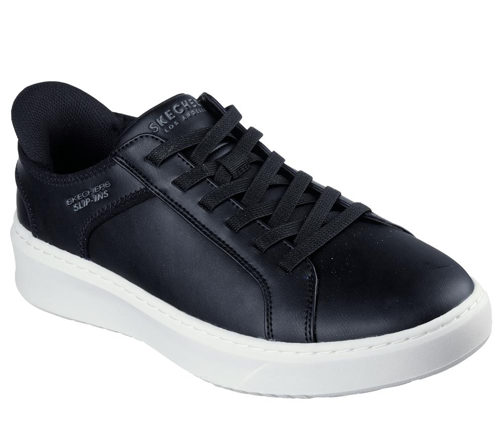 Men Skechers Slip-ins: Court Break - Double Vented Hands Free Slip Ins Black  USA |  9460-TSEBX