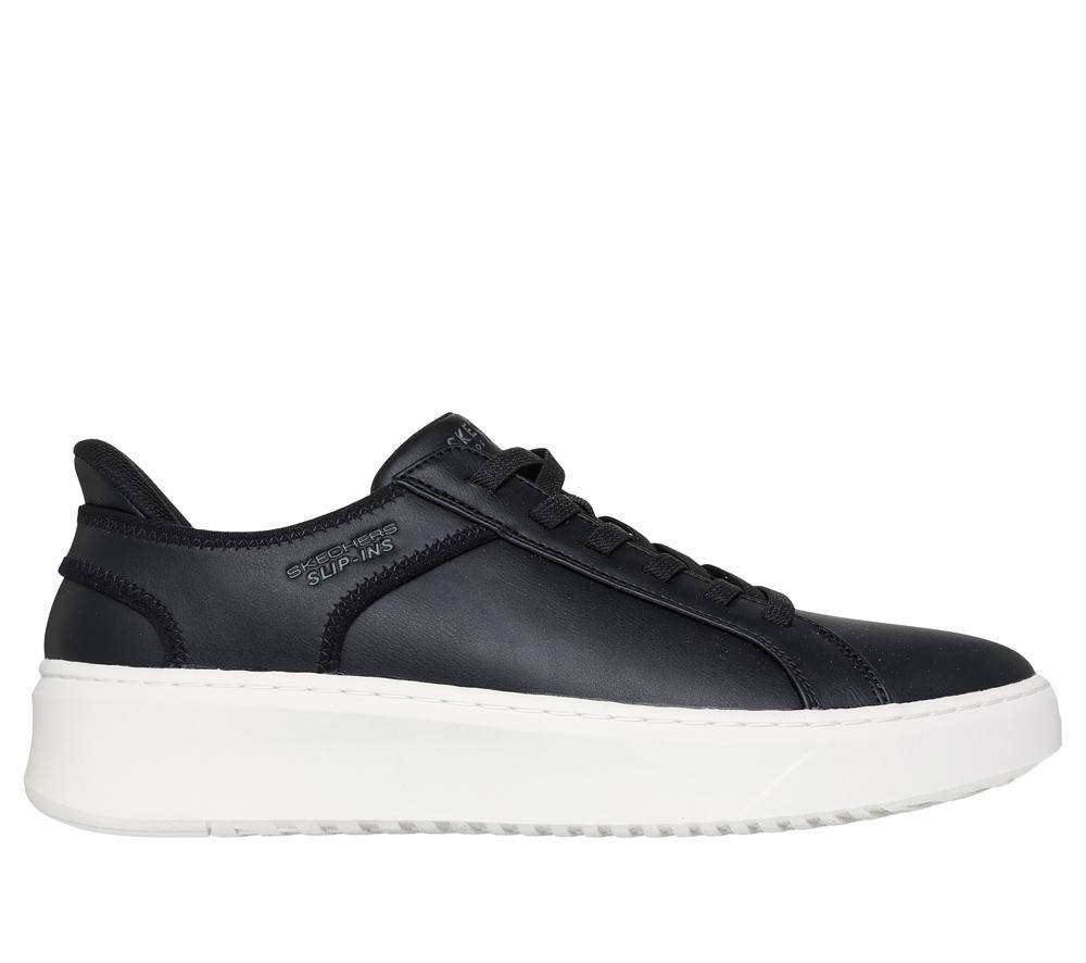 Men Skechers Slip-ins: Court Break - Double Vented Hands Free Slip Ins Black  USA |  9460-TSEBX