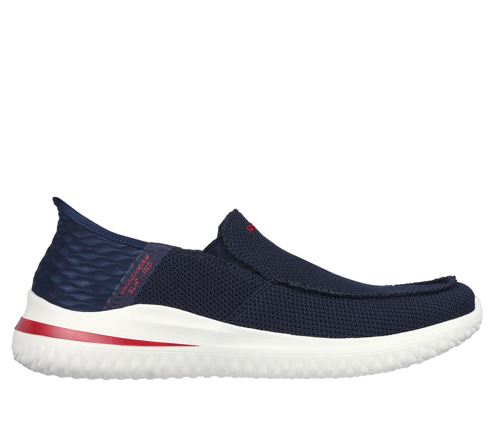 Men Skechers Slip-ins: Delson 3.0 - Cabrino Boat Shoes Navy  USA |  7839-XSZYF