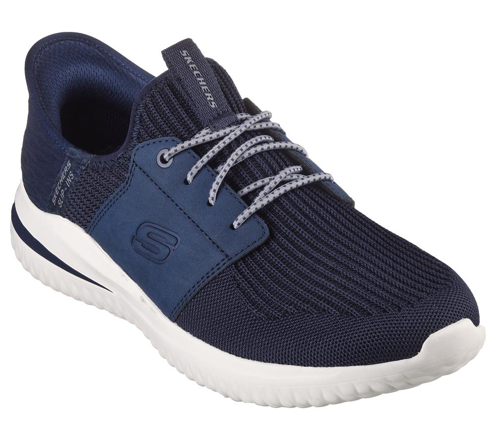 Men Skechers Slip-ins: Delson 3.0 - Lavell Slip On Shoes Navy  USA |  3250-OGWBC